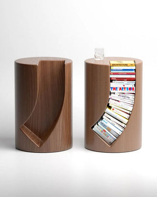 Libreria Marrone Scomparsa Design Innovativo Legno Casa Arredamento Libri Organizzazione-INTERIOR DREAM DESIGN