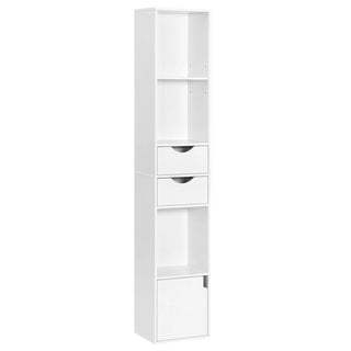 Libreria Scaffali Mensole Cassetti Porta Libri Arredamento Casa Salotto Ampio Spazio Archiviazione Resistente Legno Alta Qualità Diversi Colori Bianco Beige - INTERIOR DREAM DESIGN