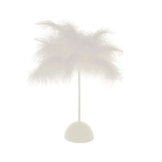 Luce Notturna Led Per Decorazione Camera Lampada Da Tavolo Con Piume A Batteria-INTERIOR DREAM DESIGN