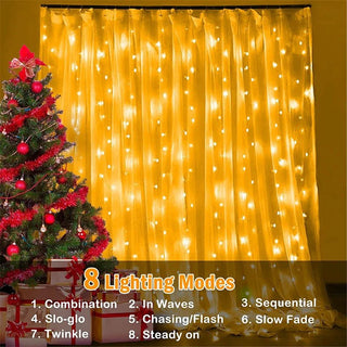 Luci Varie Dimensioni Varie Modalità Natale Feste Giardino Design Cascata Waterproof LED Interno Esterno adatte A Feste - INTERIOR DREAM DESIGN