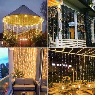 Luci Varie Dimensioni Varie Modalità Natale Feste Giardino Design Cascata Waterproof LED Interno Esterno adatte A Feste - INTERIOR DREAM DESIGN