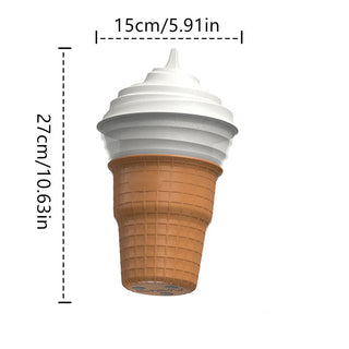 Macchina Gelato Forma Gelato Bianco Marrone Design Innovativo Capacità 450ml Elettrodomestici Cucina-INTERIOR DREAM DESIGN