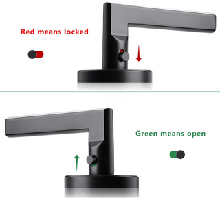 Maniglia Acciaio Inossidabile Senza Serratura Argento Nero Blocco Sicurezza-INTERIOR DREAM DESIGN