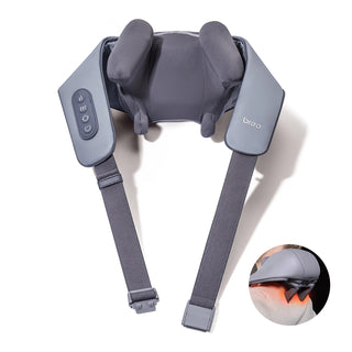 Massaggiatore Corpo ABS Tessuto Grigio Beige Componenti Elettronici Pratico Morbido Rilassante-INTERIOR DREAM DESIGN