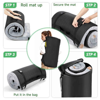 Materassino Campeggio Grigio Richiudibile Portatile Memory Foam-INTERIOR DREAM DESIGN