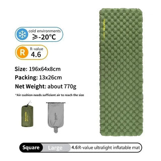 Materassino Campeggio Verde Richiudibile Comodo Morbido Diverse Dimensioni-INTERIOR DREAM DESIGN