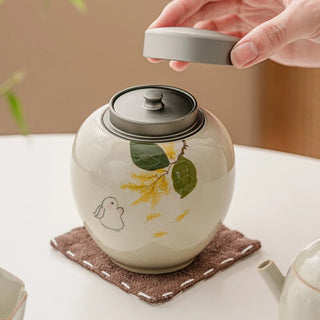 Memorale Colore Beige Ceramica Capacità 350ml Disegno Animali Domestici - INTERIOR DREAM DESIGN