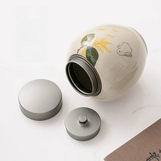 Memorale Colore Beige Ceramica Capacità 350ml Disegno Animali Domestici - INTERIOR DREAM DESIGN