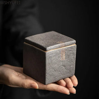 Memoriale Animali Domestici Urne Ceramica Quadrato Colore Grigio - INTERIOR DREAM DESIGN