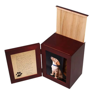 Memoriale Urna Legno Foto Ricordo Memoria Animali Domestici Ceneri - INTERIOR DREAM DESIGN