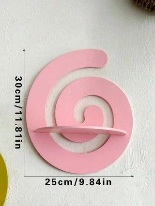 Mensola Forma Spirale Decorazione Moderna Colori Vivaci Decorazione Camera Da Parete-INTERIOR DREAM DESIGN