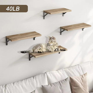 Mensole Scaffali Libreria Libri Capacità Carico 18kg Legno Marrone Chiaro Scuro Set 1/4 Pezzi Accessori Arredamento Casa Salotto - INTERIOR DREAM DESIGN