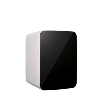 Mini Frigo Rivestimento Alluminio Nero Capacità 10/12 Lattine Batteria Ricaricabile Caldo Freddo-INTERIOR DREAM DESIGN