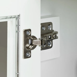 Mobile Bagno Legno 2 Ante 2 Cassetti Colore Bianco Arredamento Casa Organizzazione-INTERIOR DREAM DESIGN