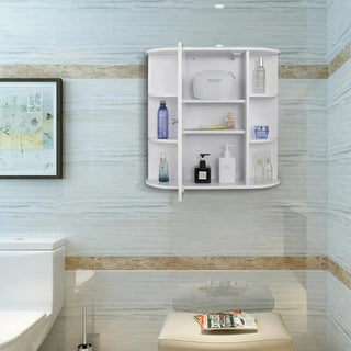 Mobile Bagno Specchio Parete Ante Mensole Legno Metallo Arredamento Casa-INTERIOR DREAM DESIGN