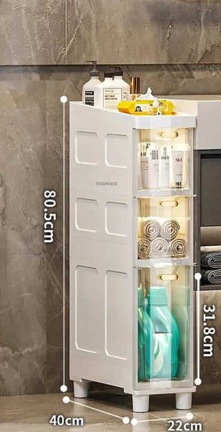 Mobile Cassettiera Portaoggetti Bagno Plastica Accessori Organizzazione Casa - INTERIOR DREAM DESIGN