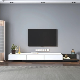 Mobile TV Espandibile Vari Colori Legno Lunghezza Moderno Design Arredo Casa Bianco Noce Nero Grigio - INTERIOR DREAM DESIGN