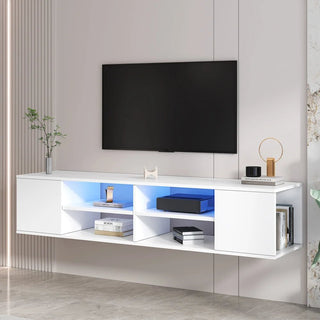 Mobile Tv Illuminazione Led Soggiorno Versatile Pavimento Sospeso Muro Salotto Arredamento Casa - INTERIOR DREAM DESIGN