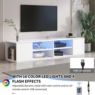 Mobile Tv Illuminazione Led Soggiorno Versatile Pavimento Sospeso Muro Salotto Arredamento Casa - INTERIOR DREAM DESIGN