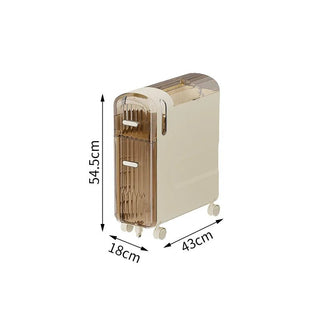 Organizer Bagno Diversi Ripiani Diverse Dimensioni Panna Bianco Nero Plastica Resitente-INTERIOR DREAM DESIGN