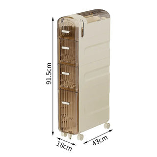 Organizer Bagno Diversi Ripiani Diverse Dimensioni Panna Bianco Nero Plastica Resitente-INTERIOR DREAM DESIGN