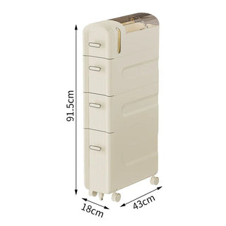 Organizer Bagno Diversi Ripiani Diverse Dimensioni Panna Bianco Nero Plastica Resitente-INTERIOR DREAM DESIGN