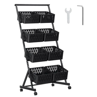 Organizer Cucina Acciaio Inossidabile Diversi Ripiani Arredamento Sistemazione Cibo-INTERIOR DREAM DESIGN