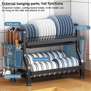 Organizer Cucina Ferro Due Ripiani Arredamento Organizzazione Cucina Stoviglie-INTERIOR DREAM DESIGN