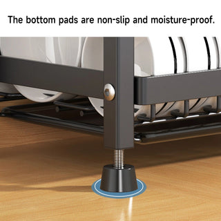 Organizer Cucina Ferro Due Ripiani Arredamento Organizzazione Cucina Stoviglie-INTERIOR DREAM DESIGN