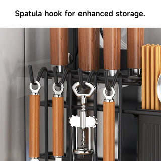 Organizer Cucina Ferro Due Ripiani Arredamento Organizzazione Cucina Stoviglie-INTERIOR DREAM DESIGN