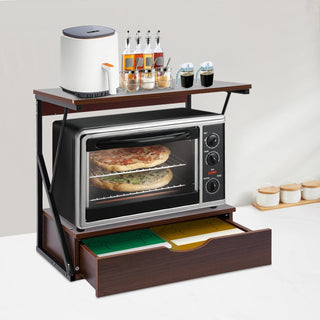 Organizer Cucina Marrone Scuro Legno Ferro Comodo 1 Cassetto-INTERIOR DREAM DESIGN