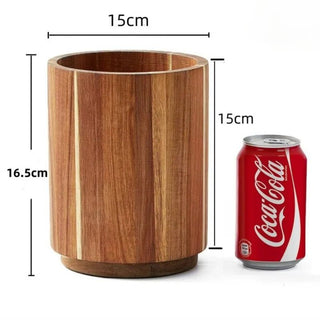 Organizer Cucina Mestoli Posate Pratico Marrone Resistente Decorazione Casa Utile Legno-INTERIOR DREAM DESIGN