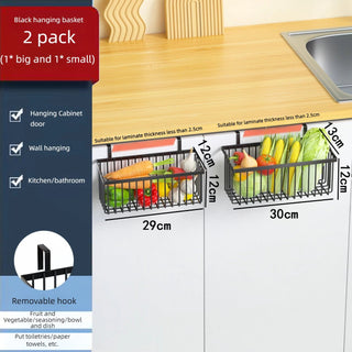 Organizer Cucina Nero Acciaio Gancio Sospeso Cassetti Organizzazione Spezie Casa-INTERIOR DREAM DESIGN