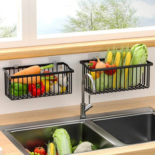 Organizer Cucina Nero Acciaio Gancio Sospeso Cassetti Organizzazione Spezie Casa-INTERIOR DREAM DESIGN