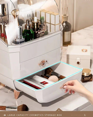 Organizer Da Bagno Con Cassetti Dimensioni In Plastica Di Colore Bianco Per Trucchi Creme E Varie - INTERIOR DREAM DESIGN