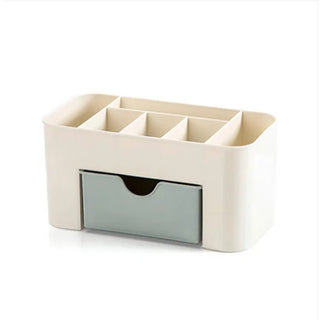 Organizer Da Bagno Con Cassetto In Due Colori Di Plastica Con Cassetto Bello Pratico Adatto A Cosmetici Trucchi Rosa Azzurro - INTERIOR DREAM DESIGN