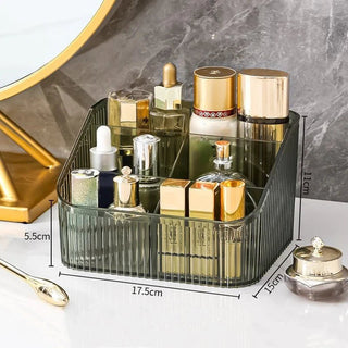 Organizer Da Bagno Grandi In Plastica Vari Colori Adatti A Bagno Trucchi Cosmetici Arancione Trasparente Verde Grigio - INTERIOR DREAM DESIGN