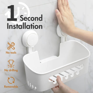 Organizer Da Bagno Per Doccia Autoadesivo Uno Ad Angolo Colore Bianco Piccole Dimensioni 1 Pezzo - INTERIOR DREAM DESIGN