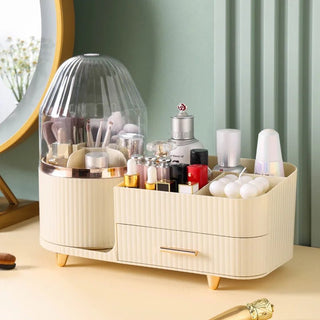 Organizer Da Bagno Verde Bianca In Plastica Girevole pratica Trucchi Profumi Accessori - INTERIOR DREAM DESIGN