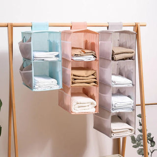 Organizer Da Camera Da Letto Adatto A Armadio In Tre Colori Rosa Azzurro Grigio Tre Dimensioni - INTERIOR DREAM DESIGN