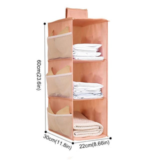 Organizer Da Camera Da Letto Adatto A Armadio In Tre Colori Rosa Azzurro Grigio Tre Dimensioni - INTERIOR DREAM DESIGN