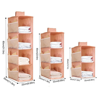 Organizer Da Camera Da Letto Adatto A Armadio In Tre Colori Rosa Azzurro Grigio Tre Dimensioni - INTERIOR DREAM DESIGN