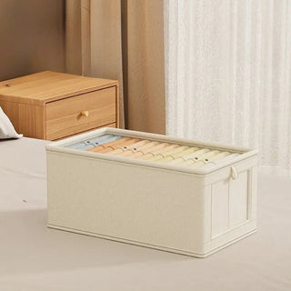 Organizer Da Camera Da Letto Beige E Nero Due Dimensioni In Materiale Tessuto Adatto A Armadio - INTERIOR DREAM DESIGN