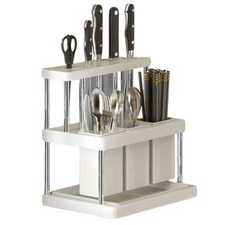 Organizer Da Cucina Per posate Dimensioni In Plastica Due Colori Bianco E Verde Adatto A Cucina Per Posate E Utensili Salva Spazio - INTERIOR DREAM DESIGN