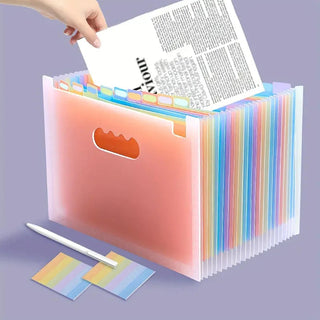 Organizer Da Ufficio Adatto Foglio A4 Multicolore In Plastica 25 Strati Comodo Pratico Resistente - INTERIOR DREAM DESIGN