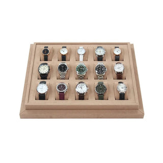 Organizer Orologi 15 Pezzi Verde Grigio Beige Comodo Pratico Capiente Camera Letto Organizzato-INTERIOR DREAM DESIGN