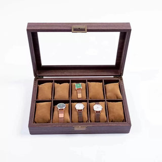 Organizer Orologi Diverse Dimensioni Capiente Piccolo Pratico Utile Resistente Marrone Comodo-INTERIOR DREAM DESIGN