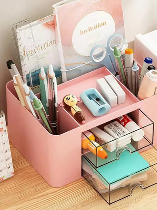 Organizer Per Documenti Colore Rosa Bianco Blu In Plastica Piccole Dimensioni Pratico - INTERIOR DREAM DESIGN