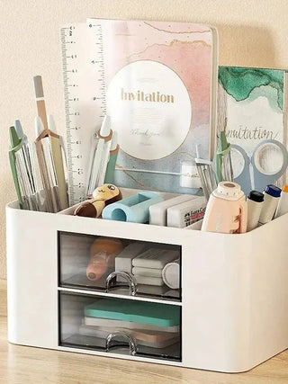 Organizer Per Documenti Colore Rosa Bianco Blu In Plastica Piccole Dimensioni Pratico - INTERIOR DREAM DESIGN