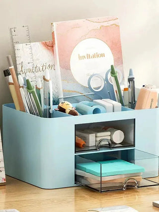 Organizer Per Documenti Colore Rosa Bianco Blu In Plastica Piccole Dimensioni Pratico - INTERIOR DREAM DESIGN